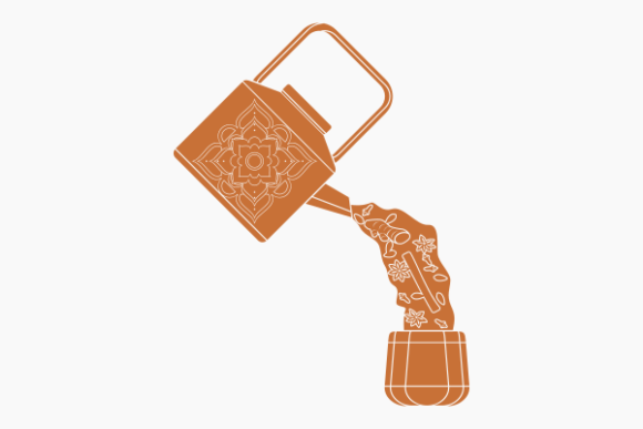 A Designer's Review: Monochrome Pouring Masala Chai Graphics