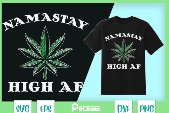 A Designer's Review of Namastay High AF Yoga Namaste Weed Leaf