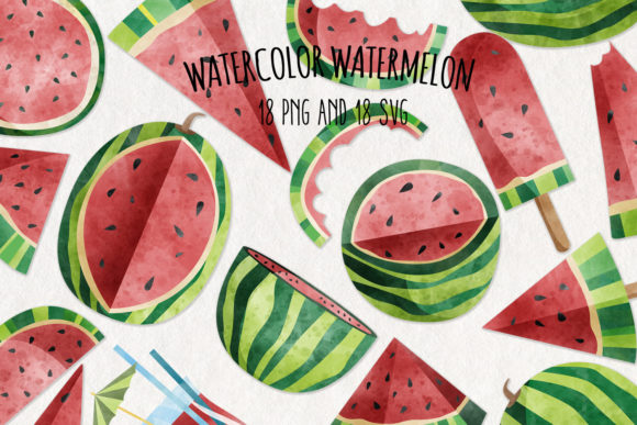 A Designer's Review of the Watercolor Watermelon Graphics