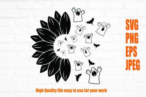 A Seasonal Graphics Review: Halloween Boo with Sunflower