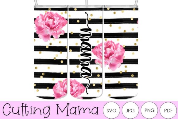 A Striped Black and White Tumbler Graphic for Modern Brands