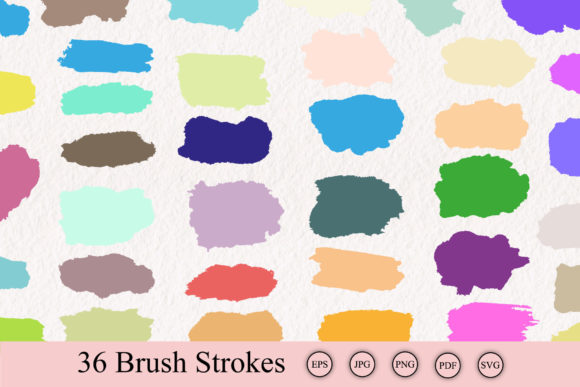 Colorful Brush Strokes Bundle for Packaging & Brand Graphics