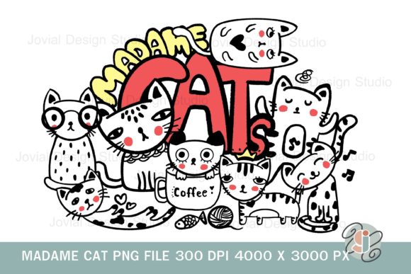 Madame Cat PNG: A Graphics Asset for Print Templates