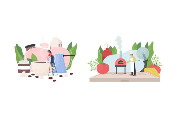 Popular Work Occupation Graphics for Local Brand Identity