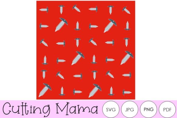 Red Screw Seamless Pattern: A Bold Graphic for Tool-Based Brands