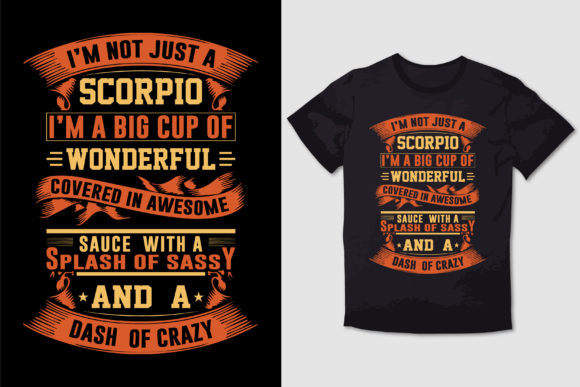 SCORPIO TYPOGRAPHY for Brand Identity & T-Shirt Graphics